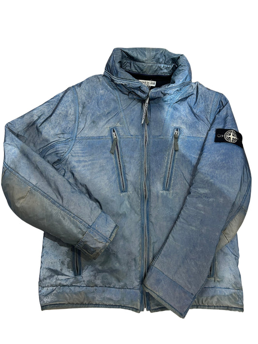 Stone Island 2010 Blue Liquid Reflective Jacket - XL