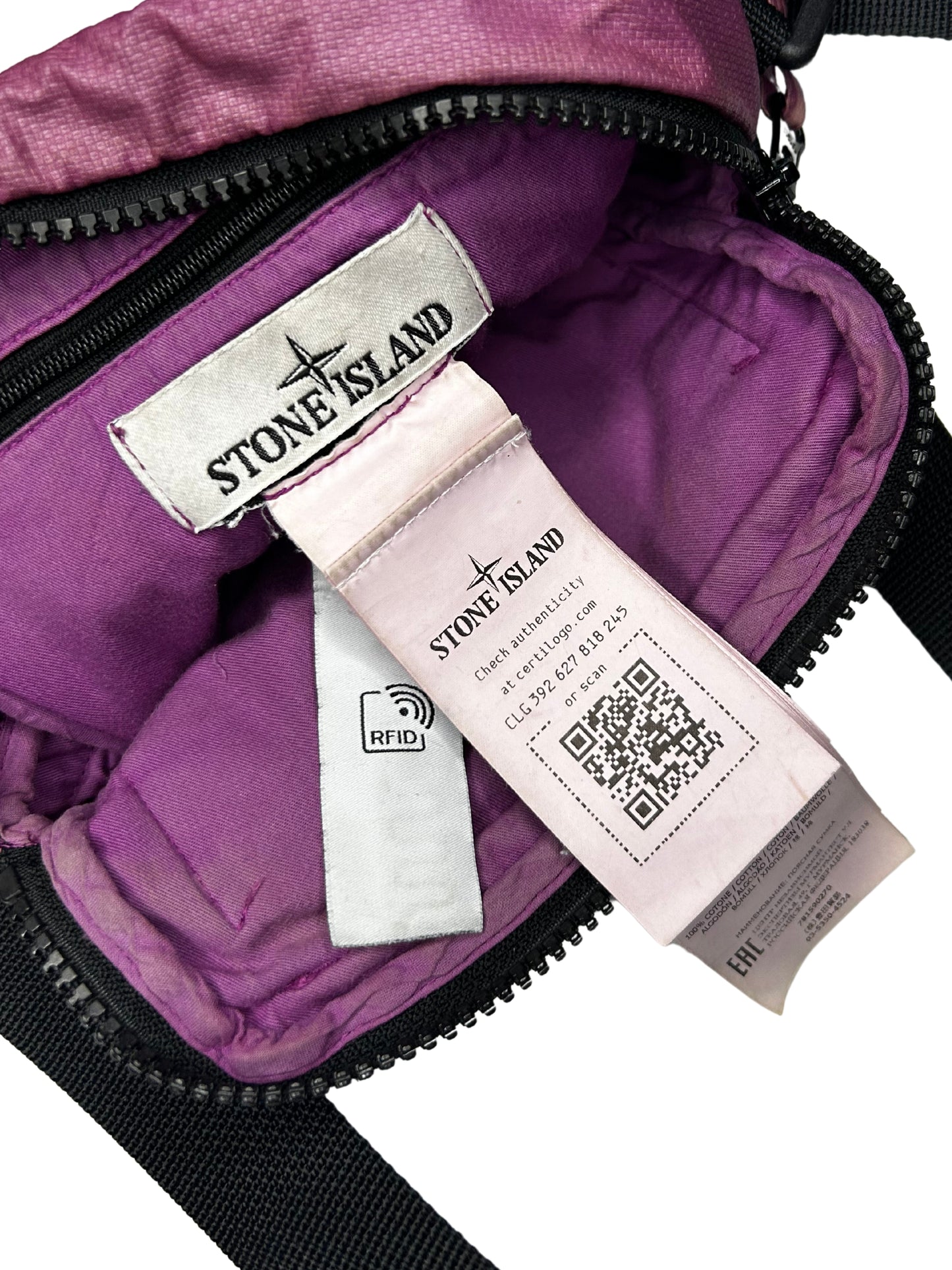 Stone Island Mussola Gommata Logo Front bag