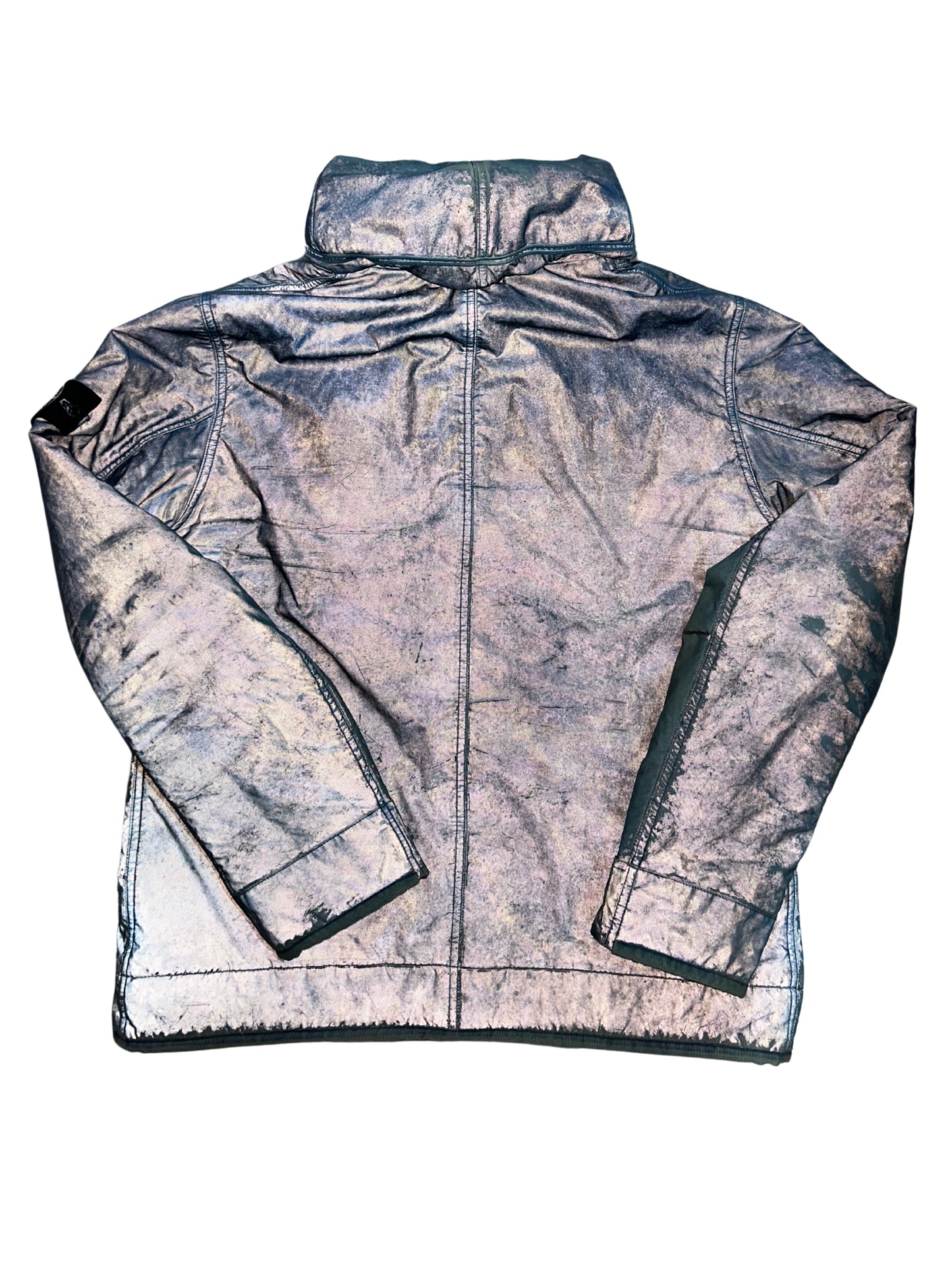 Stone Island 2010 Blue Liquid Reflective Jacket - XL