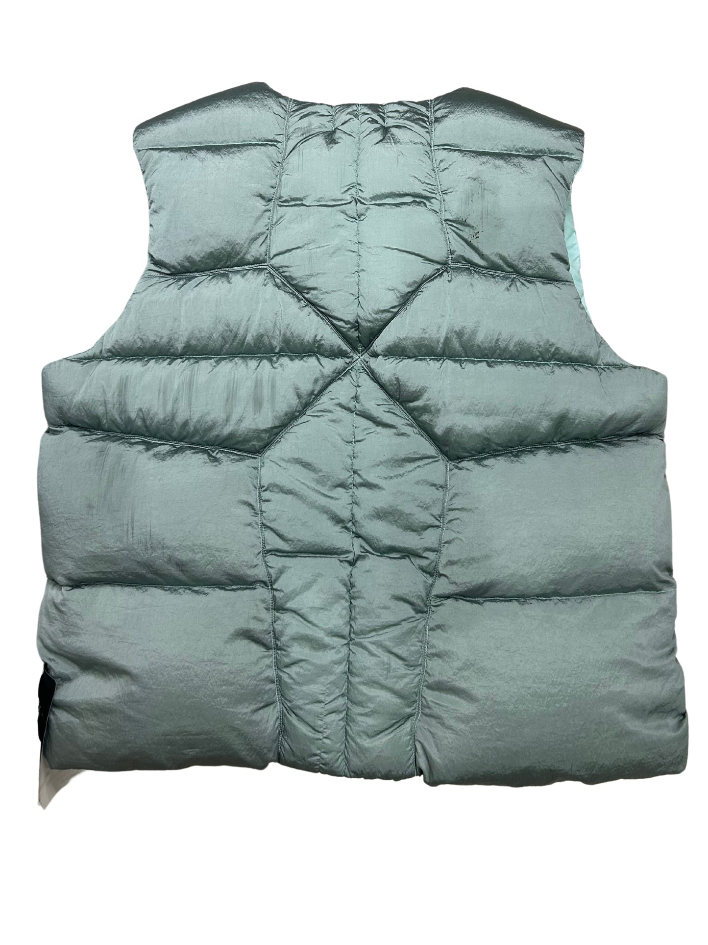 Stone Island 2022 Mint Green Down Filled Nylon Metal Gilet Vest - XL
