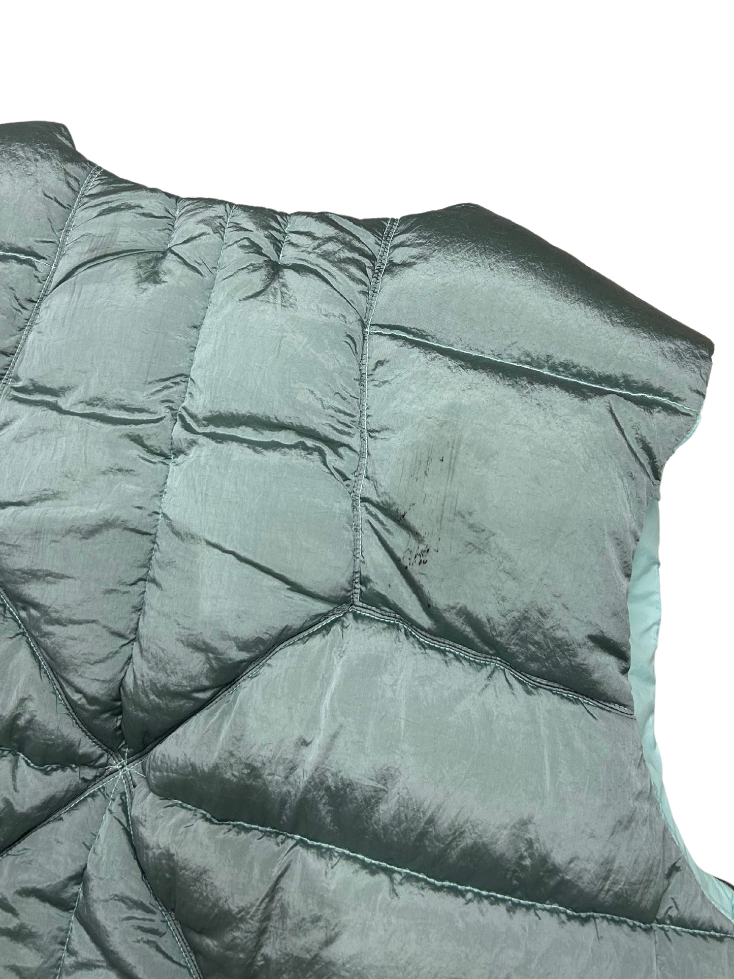 Stone Island 2022 Mint Green Down Filled Nylon Metal Gilet Vest - XL