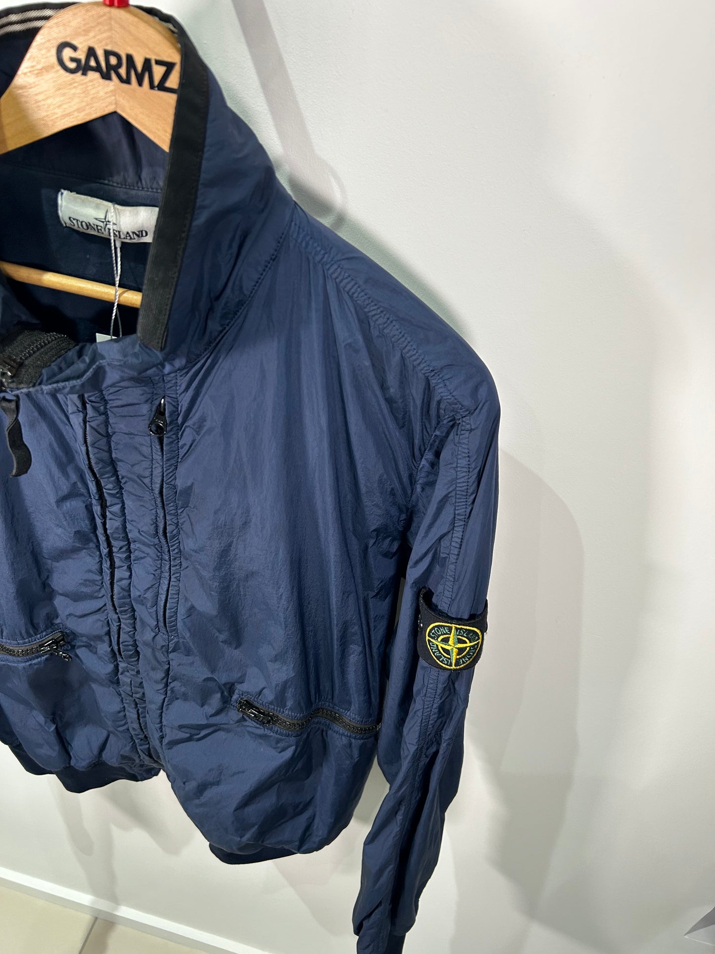 Stone Island Garment Dyed Crinkle Reps NY Cotton Lined Jacket - Large