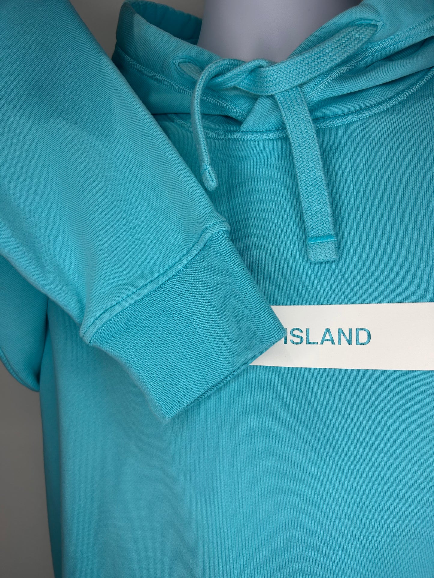 Stone Island 2023 Blue Spellout Hoodie - Medium