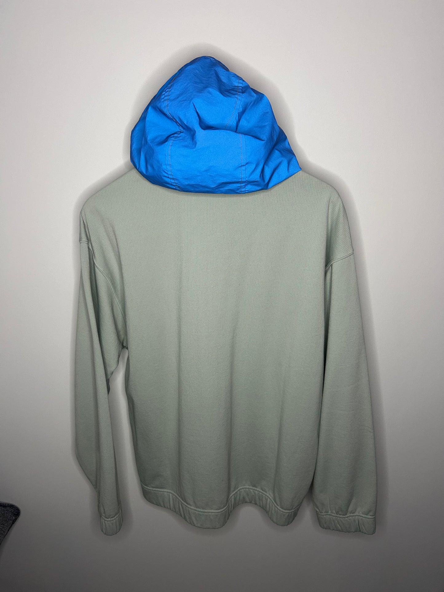 Stone Island Sky Blue Marina Spellout Reflective Hood Jumper - Medium