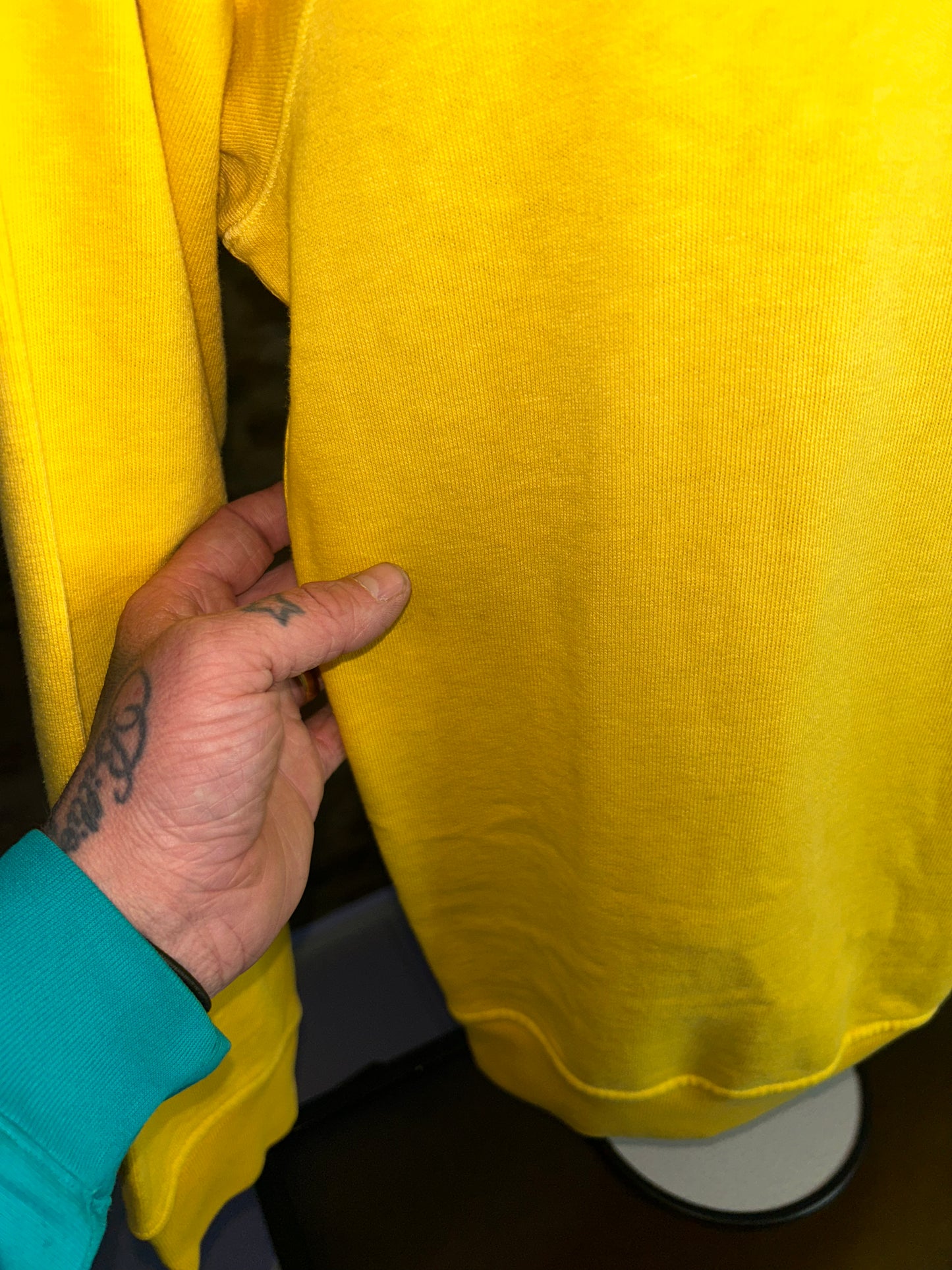 Stone Island 2023 Yellow Crewneck Sweatshirt - Medium