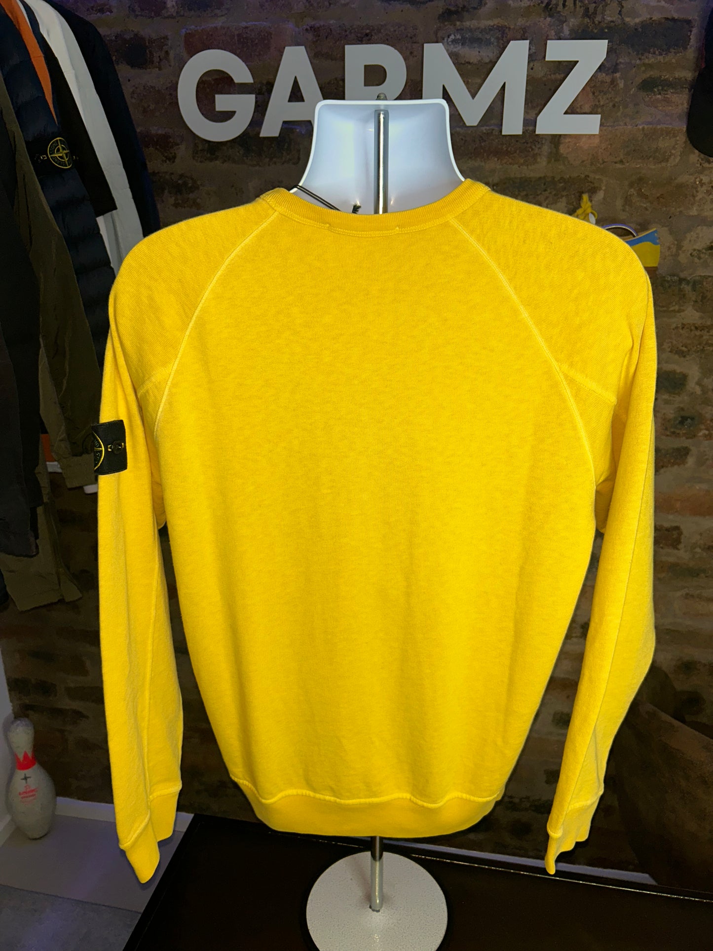 Stone Island 2023 Yellow Crewneck Sweatshirt - Medium