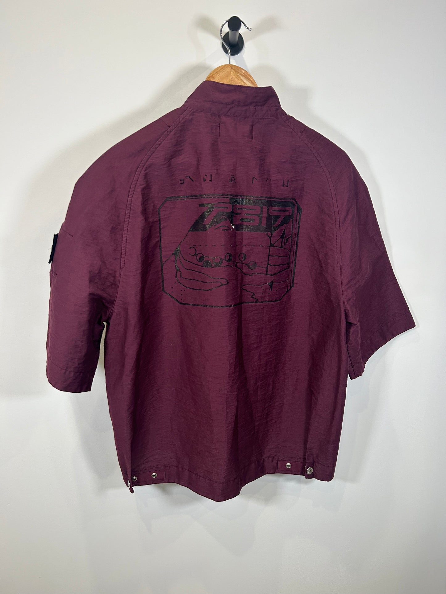 Stone Island Shadow Project High Neck Zip-Up Short-Sleeved Shirt - Medium