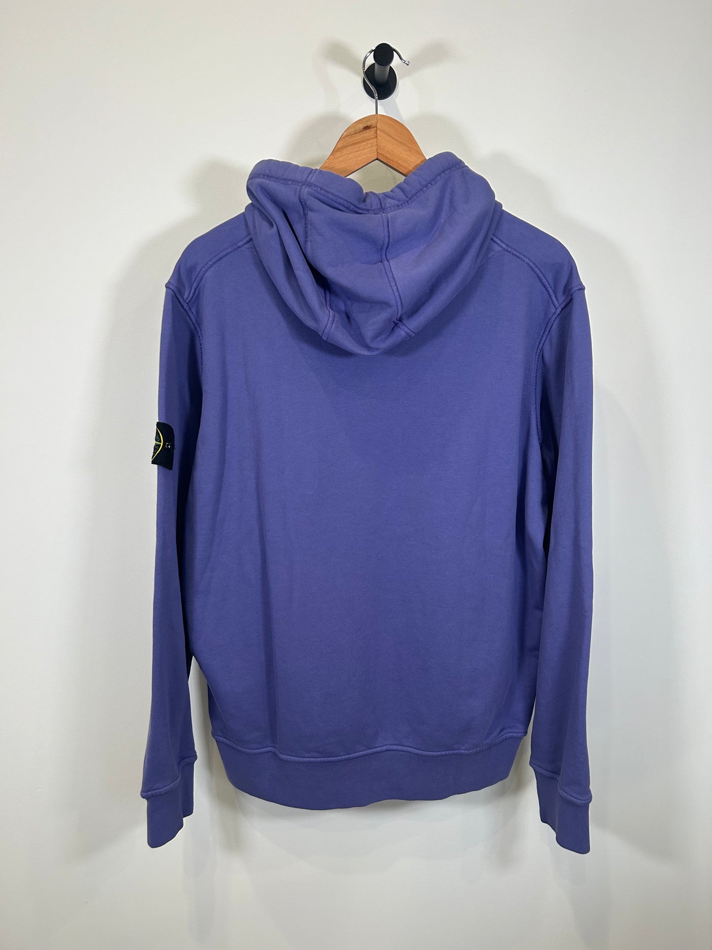 Stone Island Logo Patch Hoodie Purple - XL