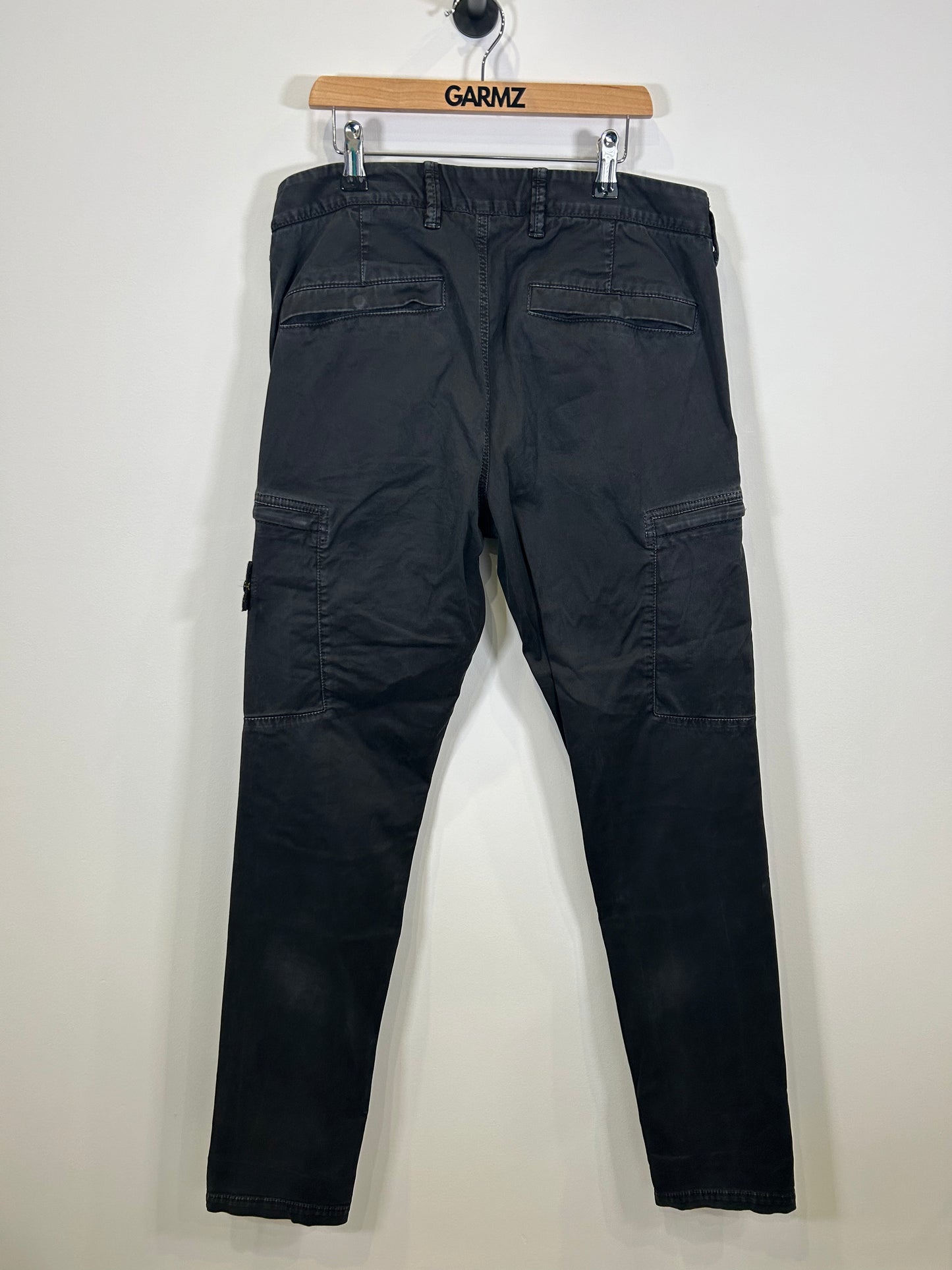 Stone Island 2021 Black SK Cargo Trousers - 31”