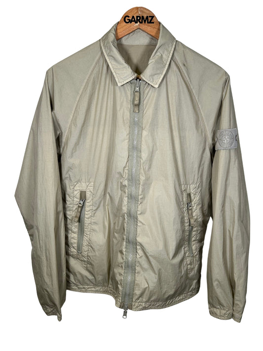 Stone Island 2019 Beige Reversible Ghost Piece Nylon Overshirt - Small