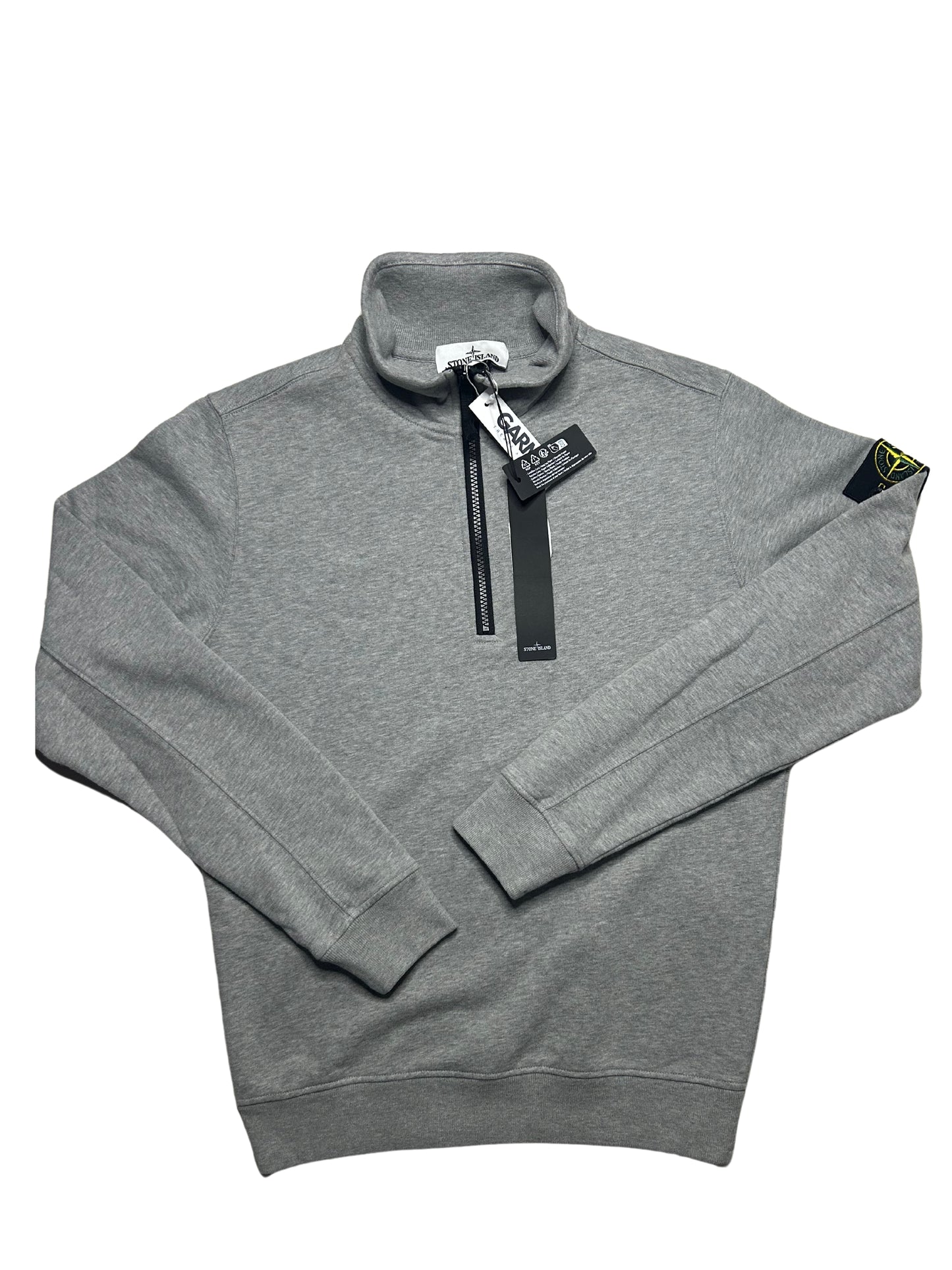 Stone Island 2023 Grey Quarter Zip Jumper - Small