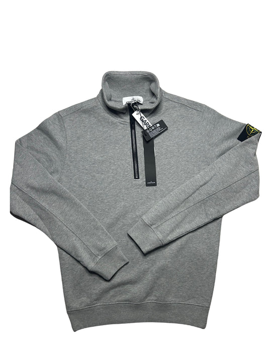 Stone Island 2023 Grey Quarter Zip Jumper - Small