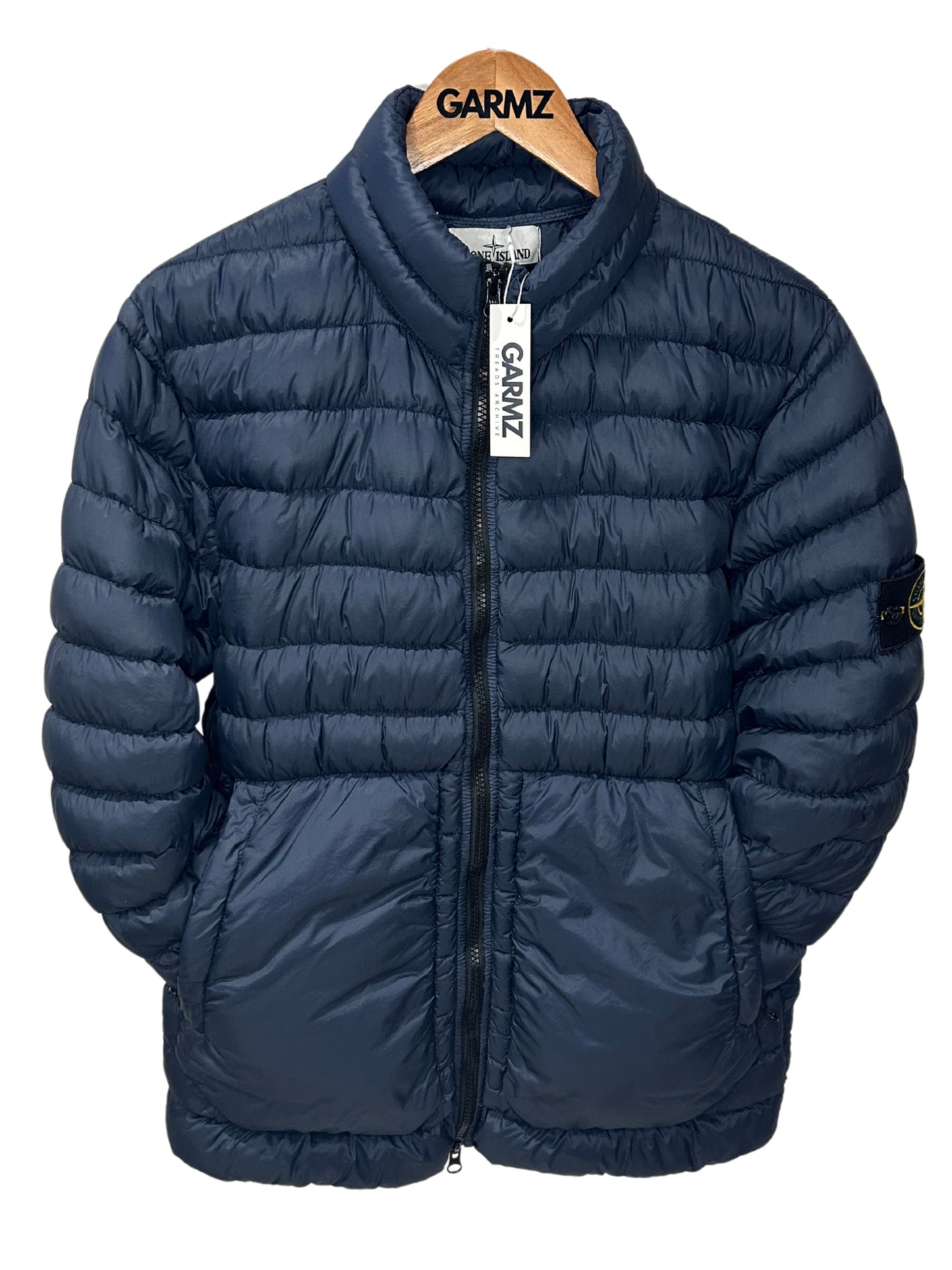 Stone Island 2016 Navy Garment Dyed Down Puffer Jacket - Large