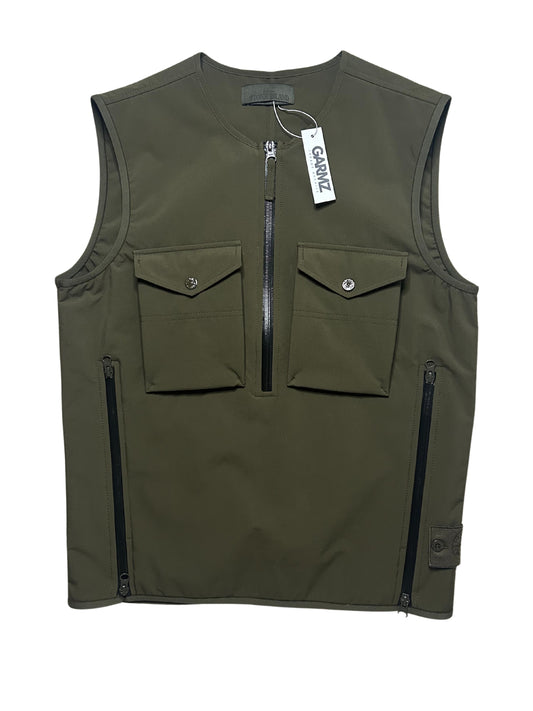 Stone Island Green Ghost Stretch 5L Gilet - Small