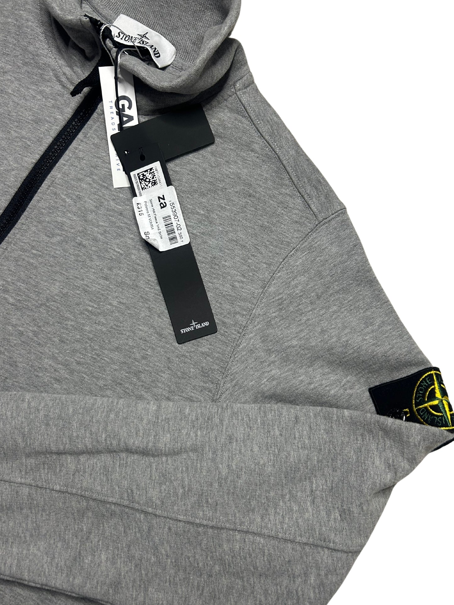 Stone Island 2023 Grey Quarter Zip Jumper - Small