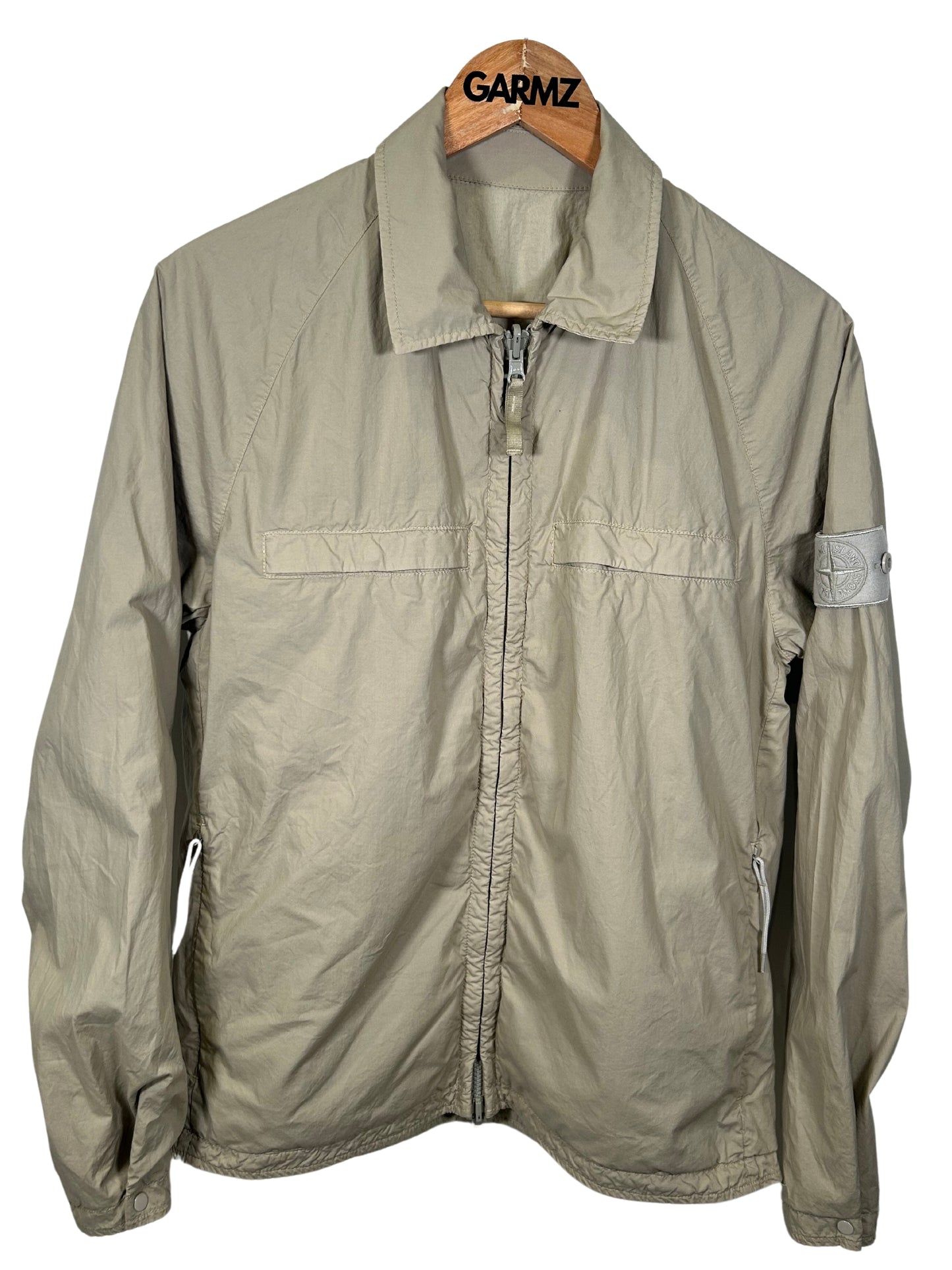 Stone Island 2019 Beige Reversible Ghost Piece Nylon Overshirt - Small