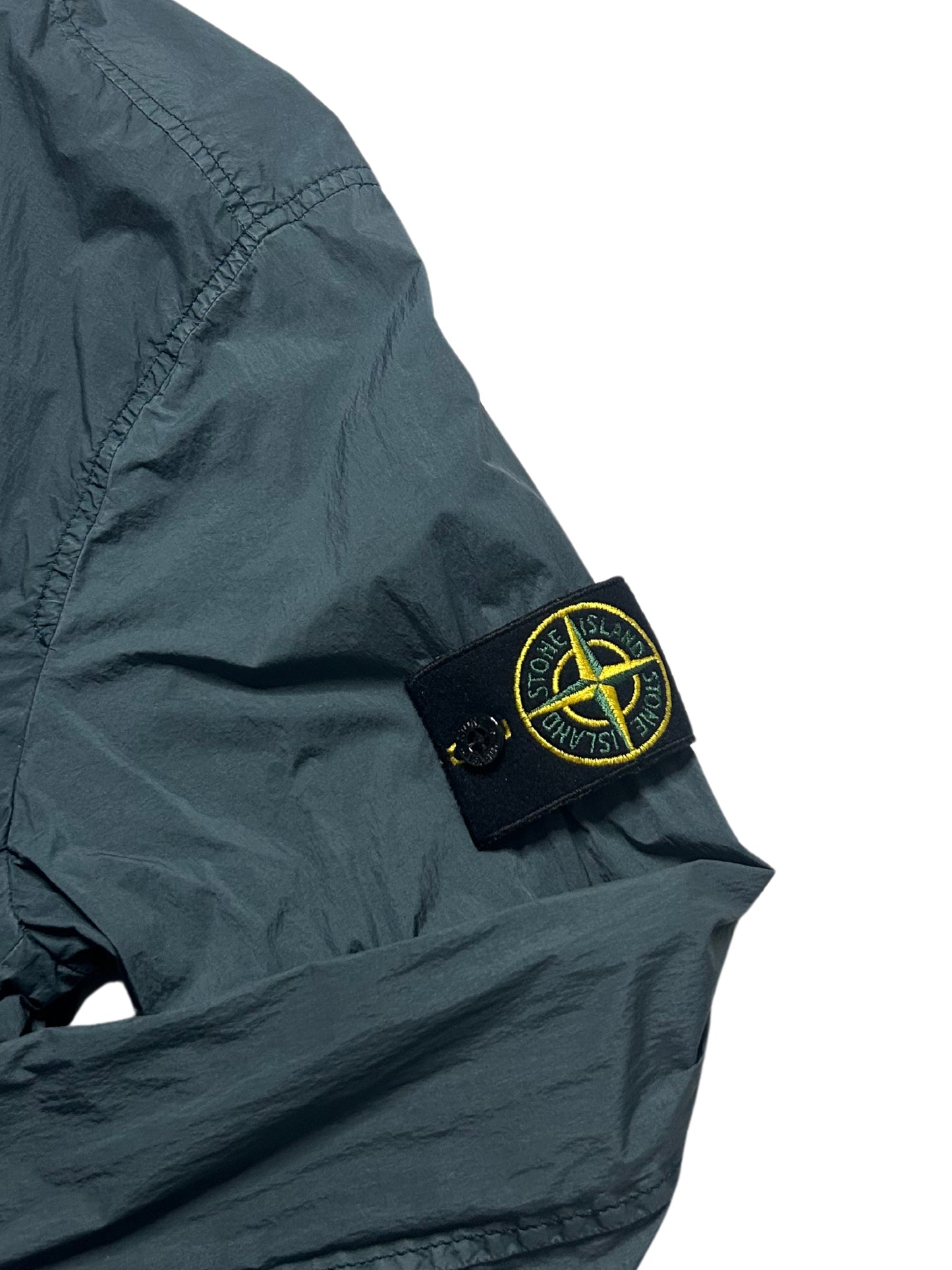 Stone Island 2017 Garment Dyed Crinkle Cotton Lined Overshirt - Large