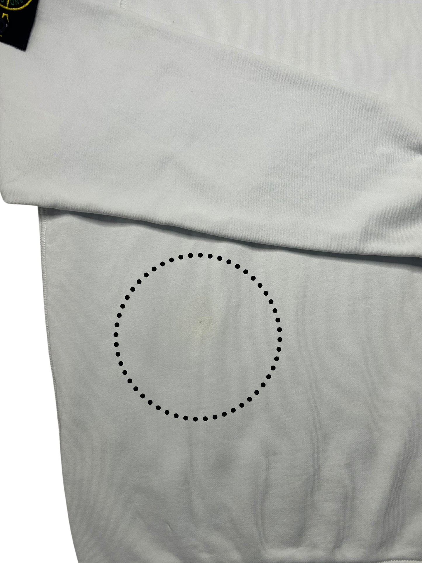 Stone Island 2022 White Cotton Crewneck Sweatshirt - Large