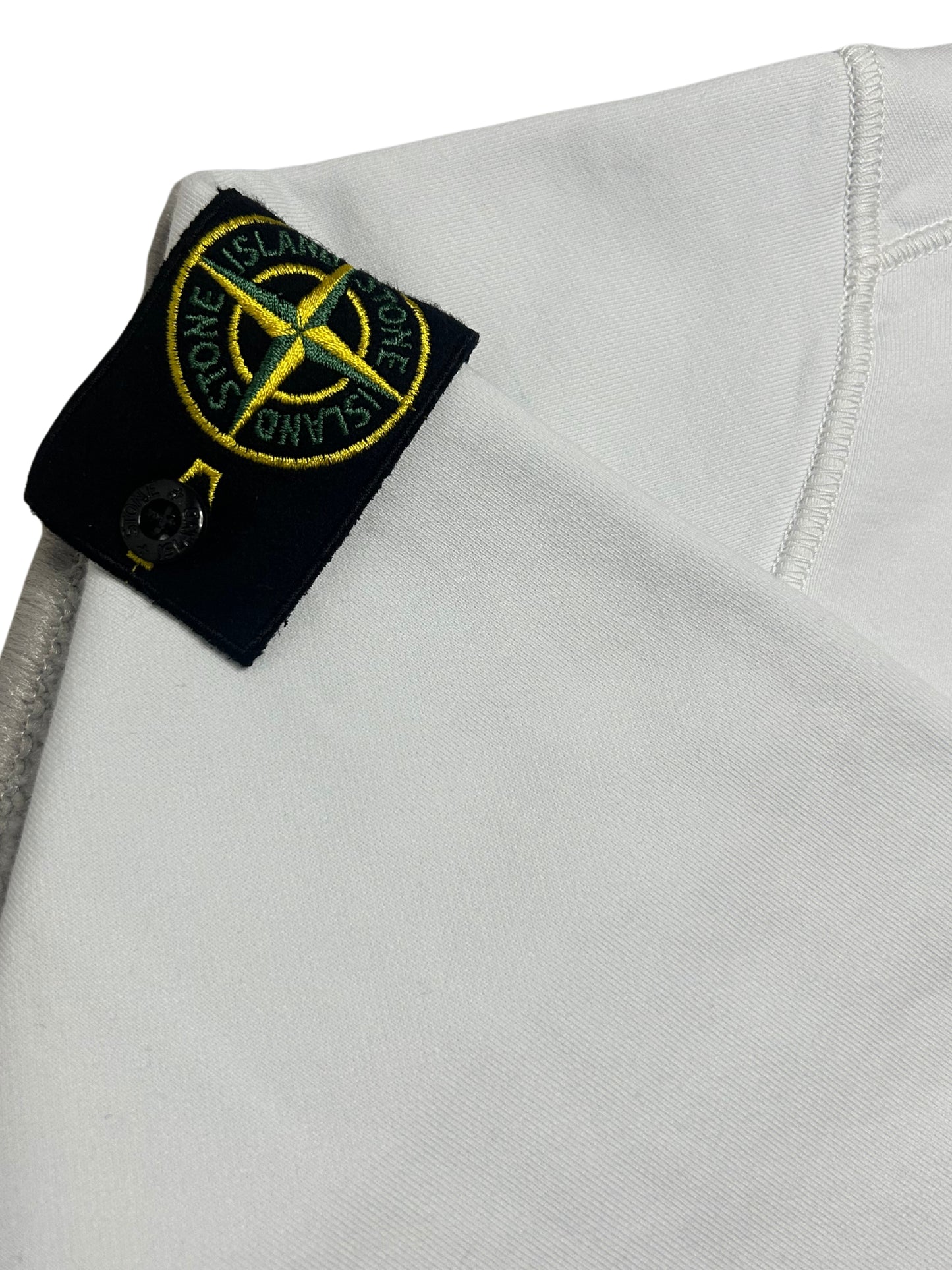 Stone Island 2022 White Cotton Crewneck Sweatshirt - Large