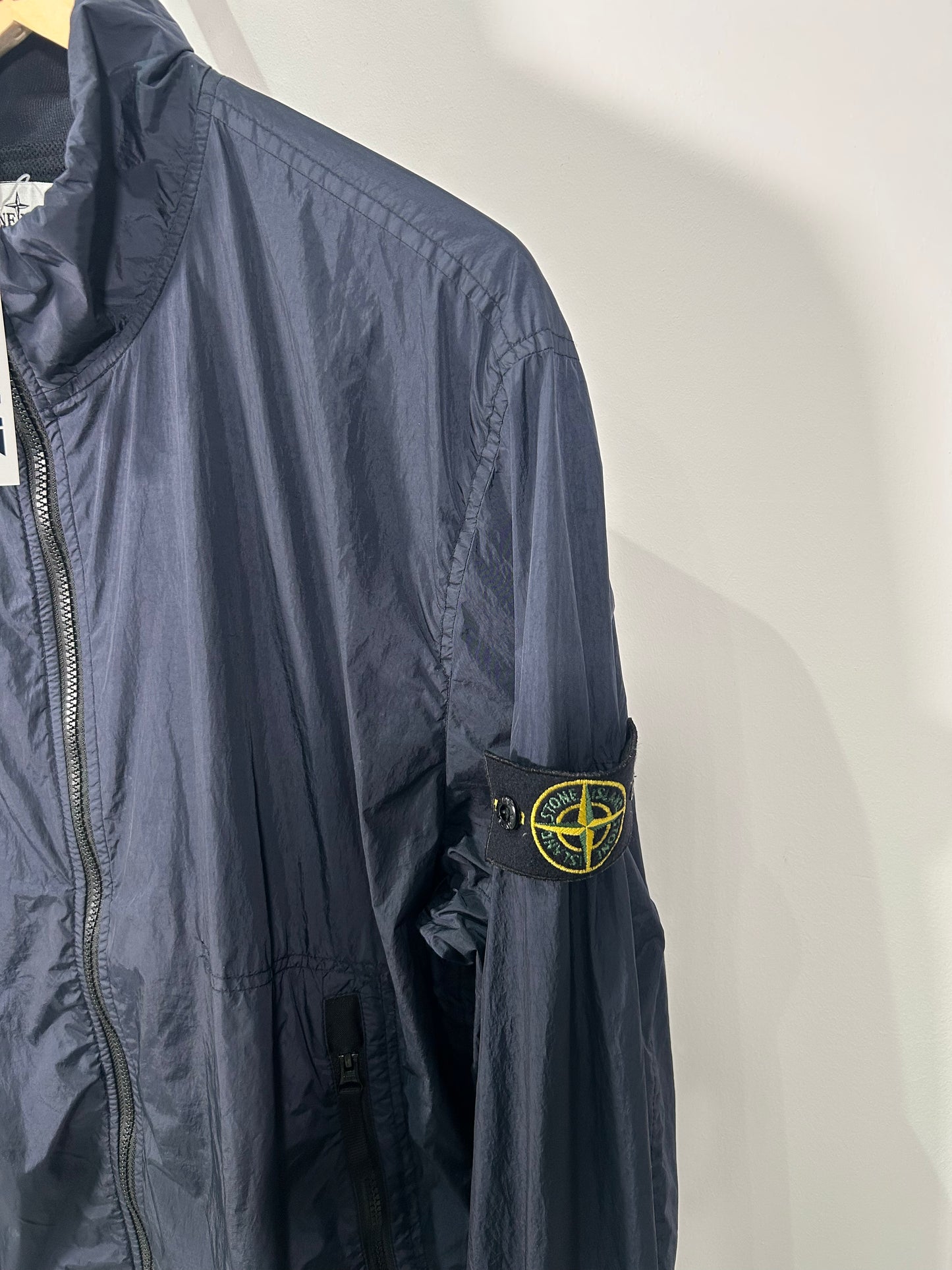 Stone Island 2023 Navy Garment Dyed Crinkle Reps Jacket - XXL