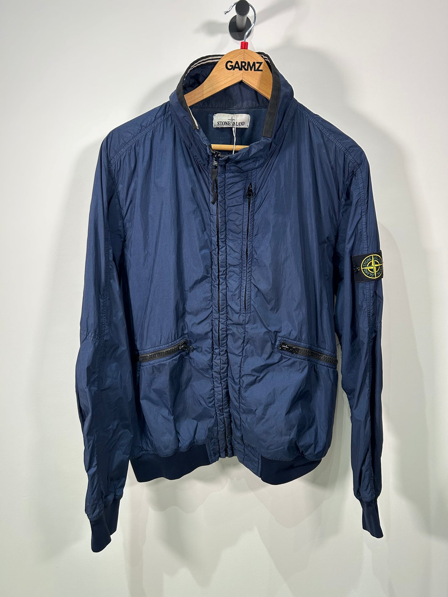 Stone Island Garment Dyed Crinkle Reps NY Cotton Lined Jacket - Large
