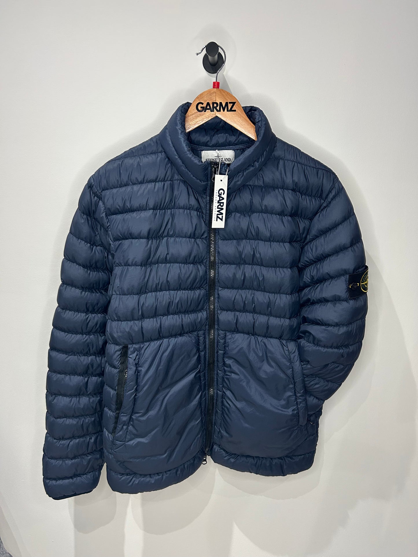 Stone Island 2016 Navy Garment Dyed Down Puffer Jacket - Large