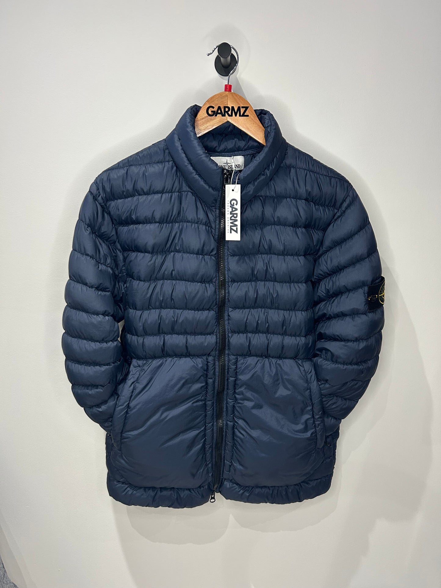 Stone Island 2016 Navy Garment Dyed Down Puffer Jacket - Large