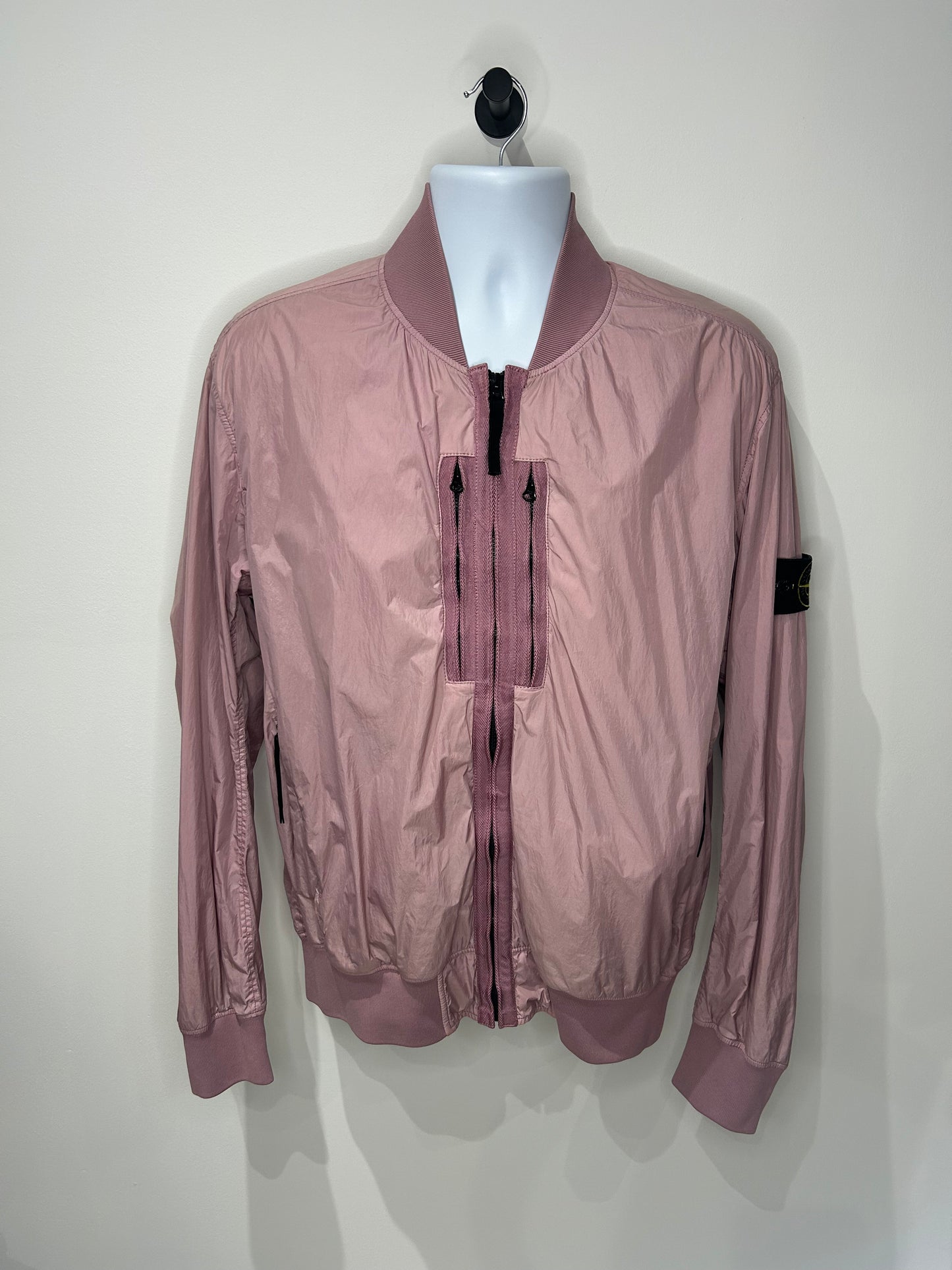 Stone Island 2017 Pink Garment Dyed Crinkle Reps Jacket - XL