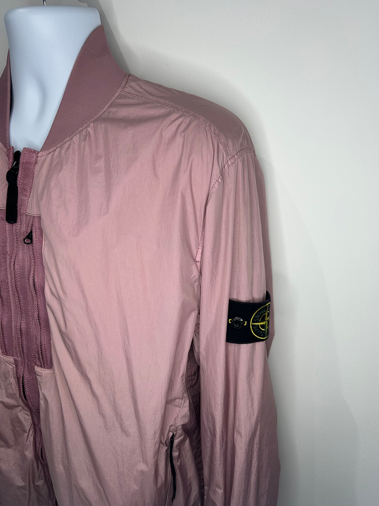 Stone Island 2017 Pink Garment Dyed Crinkle Reps Jacket - XL