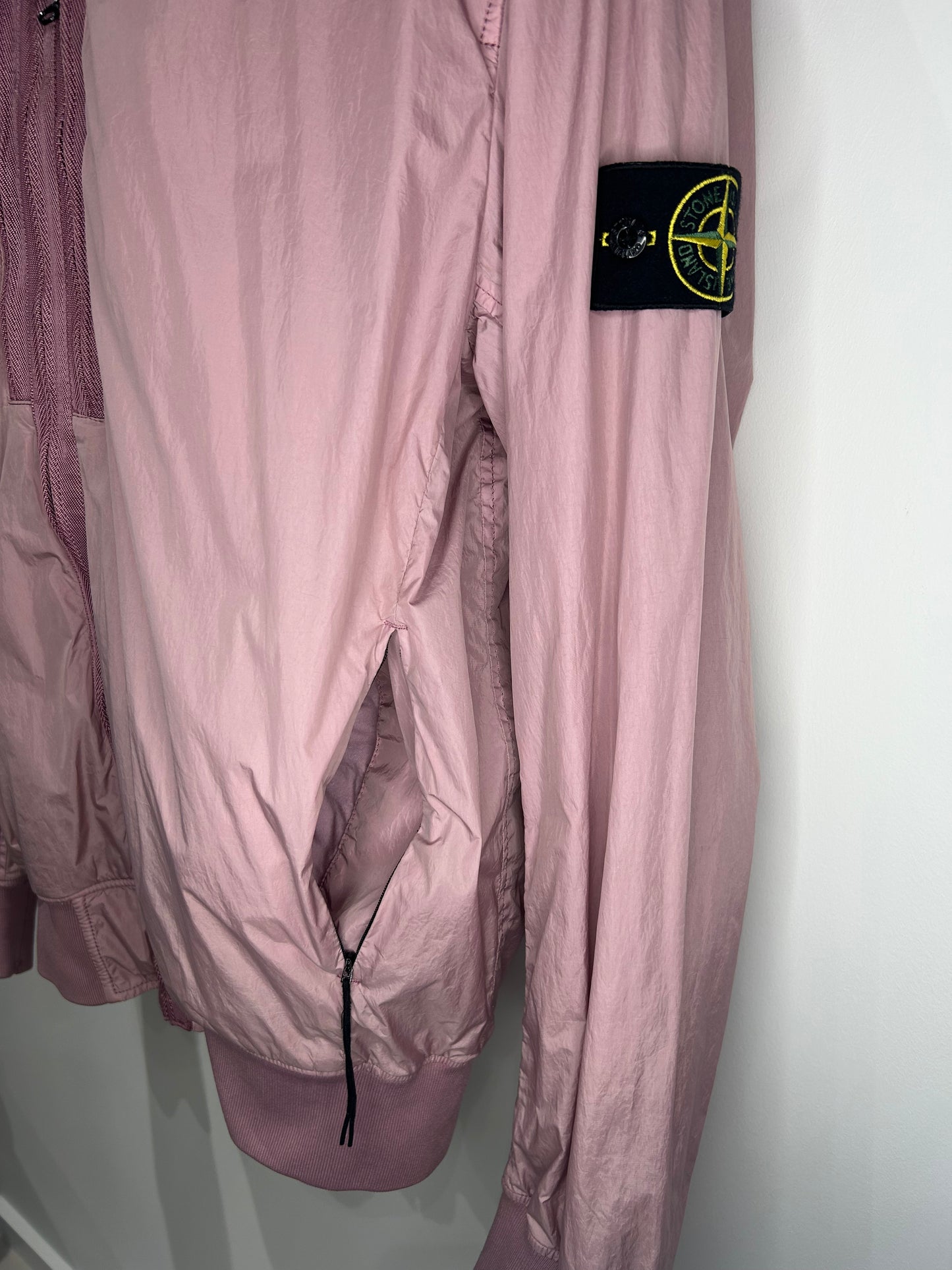 Stone Island 2017 Pink Garment Dyed Crinkle Reps Jacket - XL