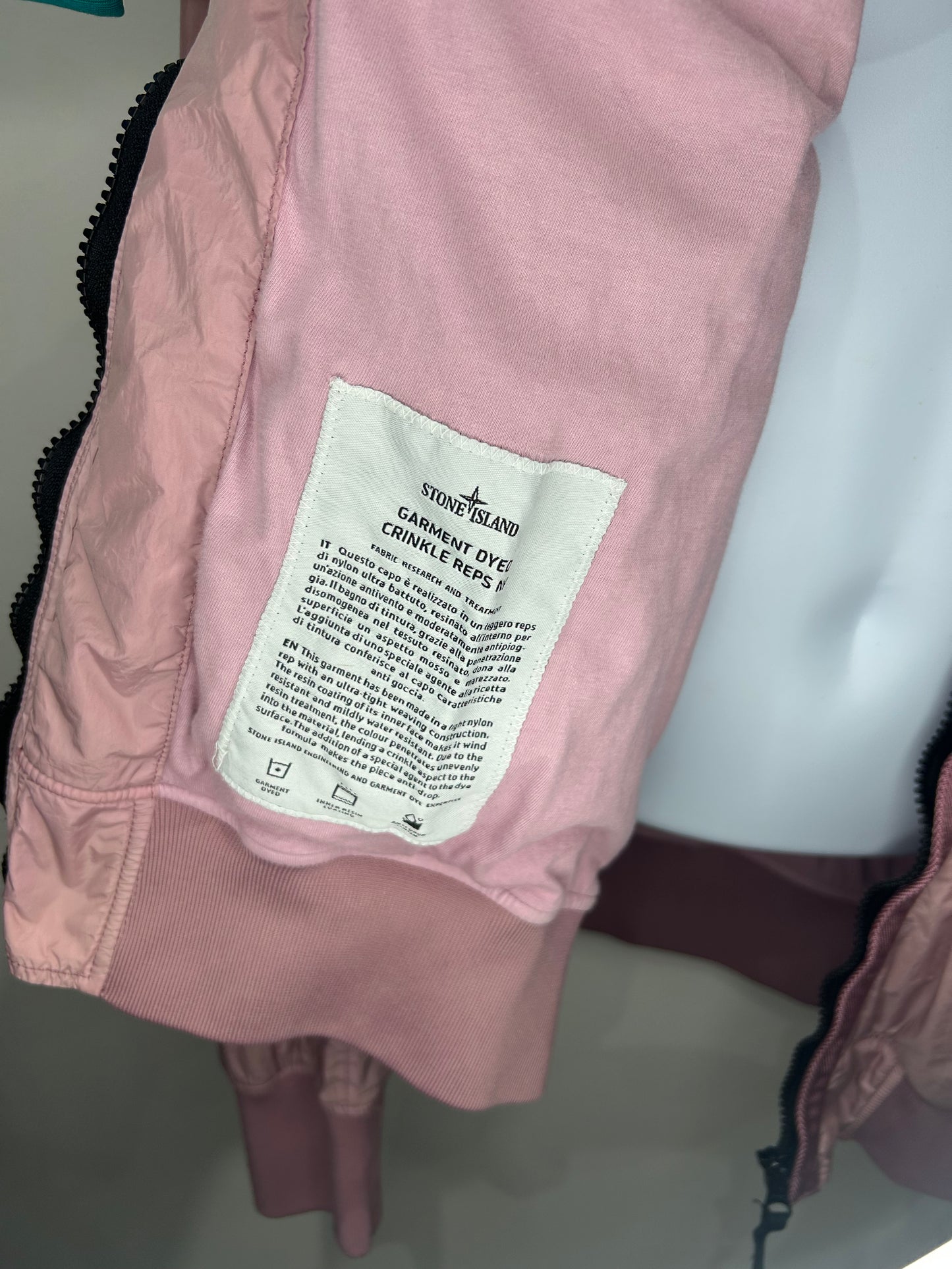 Stone Island 2017 Pink Garment Dyed Crinkle Reps Jacket - XL