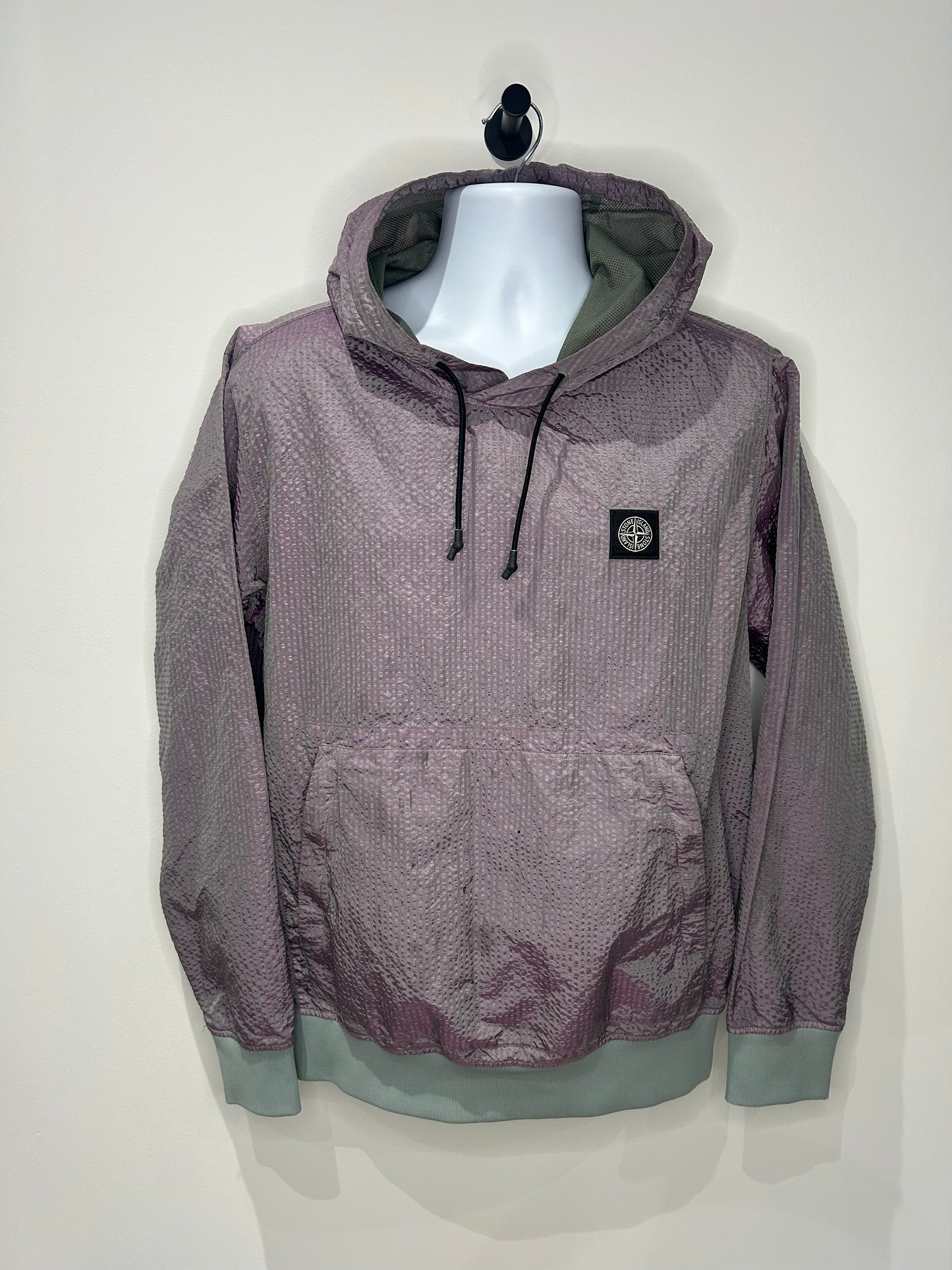Stone Island Purple Poly Frame TC Nylon Pullover - Medium