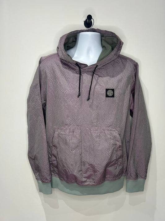 Stone Island Purple Poly Frame TC Nylon Pullover - Medium