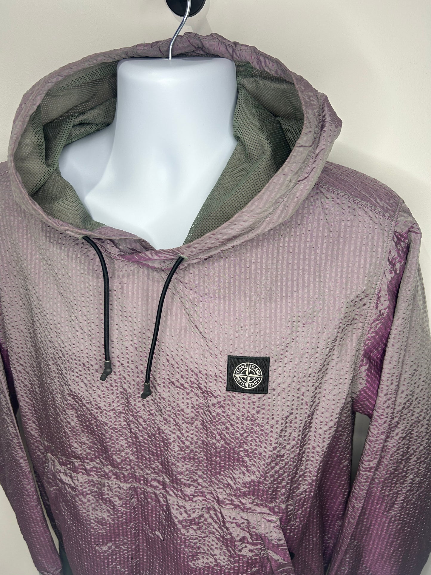 Stone Island Purple Poly Frame TC Nylon Pullover - Medium
