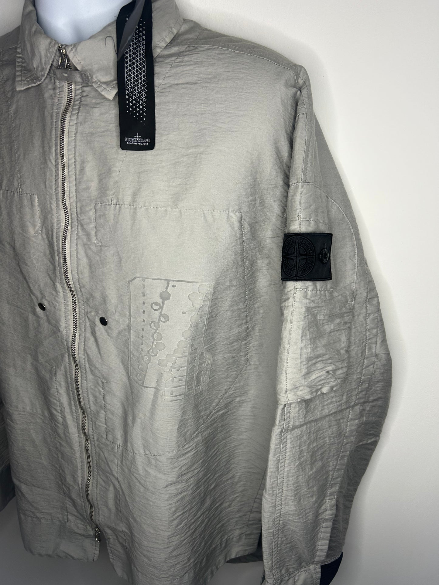 Stone Island 2023 Shadow Project Mesh Spellout Overshirt - Medium