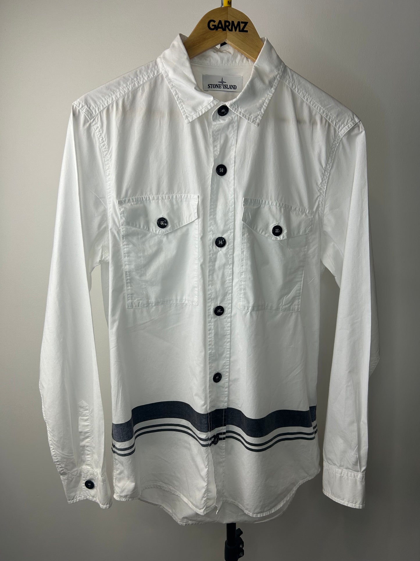 Stone Island Marina Striped Cotton Shirt - Medium