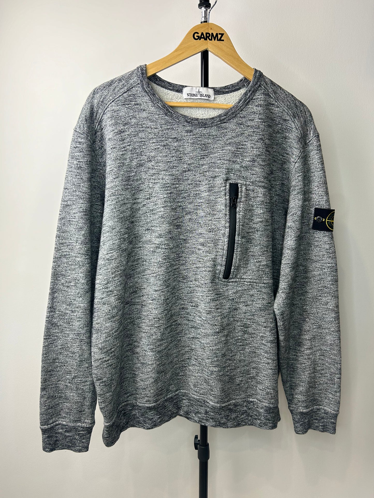 Stone Island 2018 Grey Marl Sweatshirt - XXL