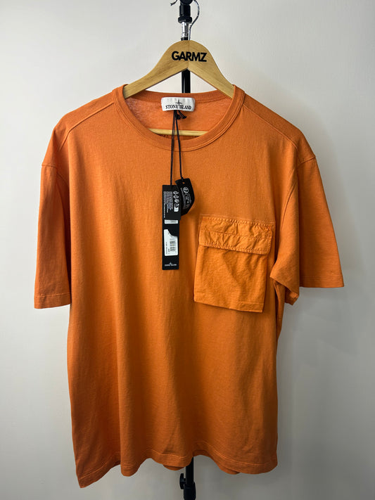 Stone Island 2023 Orange T shirt - Large