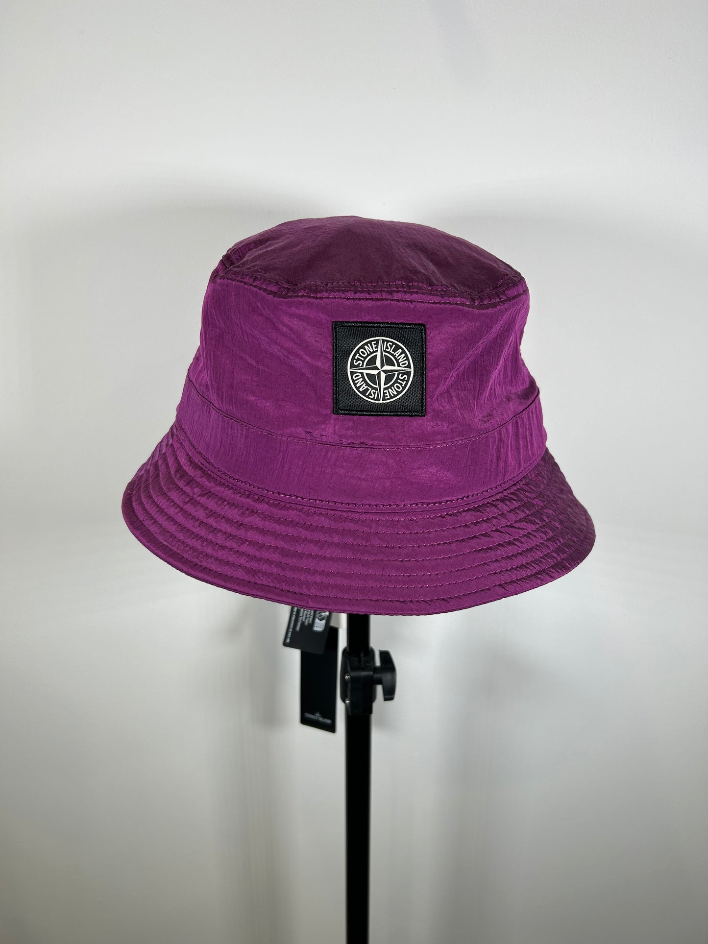 Stone Island 2023 Purple Econyl Nylon Bucket Hat - Large