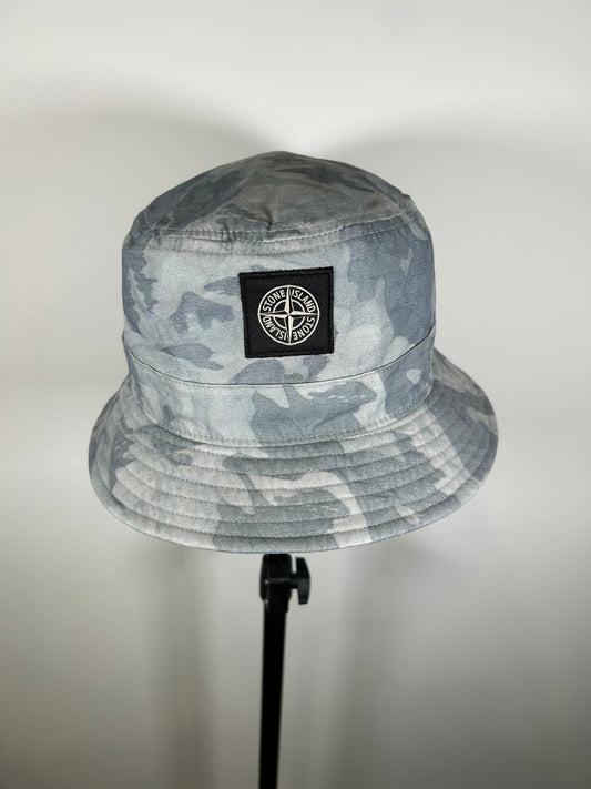 Stone Island 2020 Big Loom Camo Bucket Hat - Medium