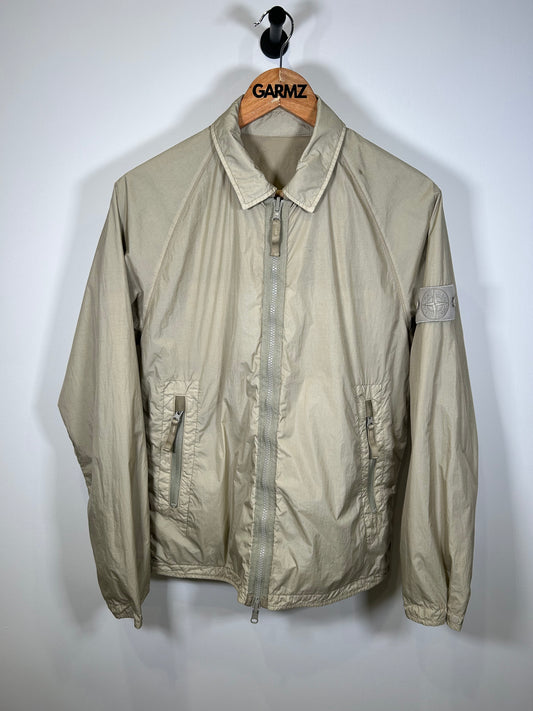 Stone Island 2019 Beige Reversible Ghost Piece Nylon Overshirt - Small