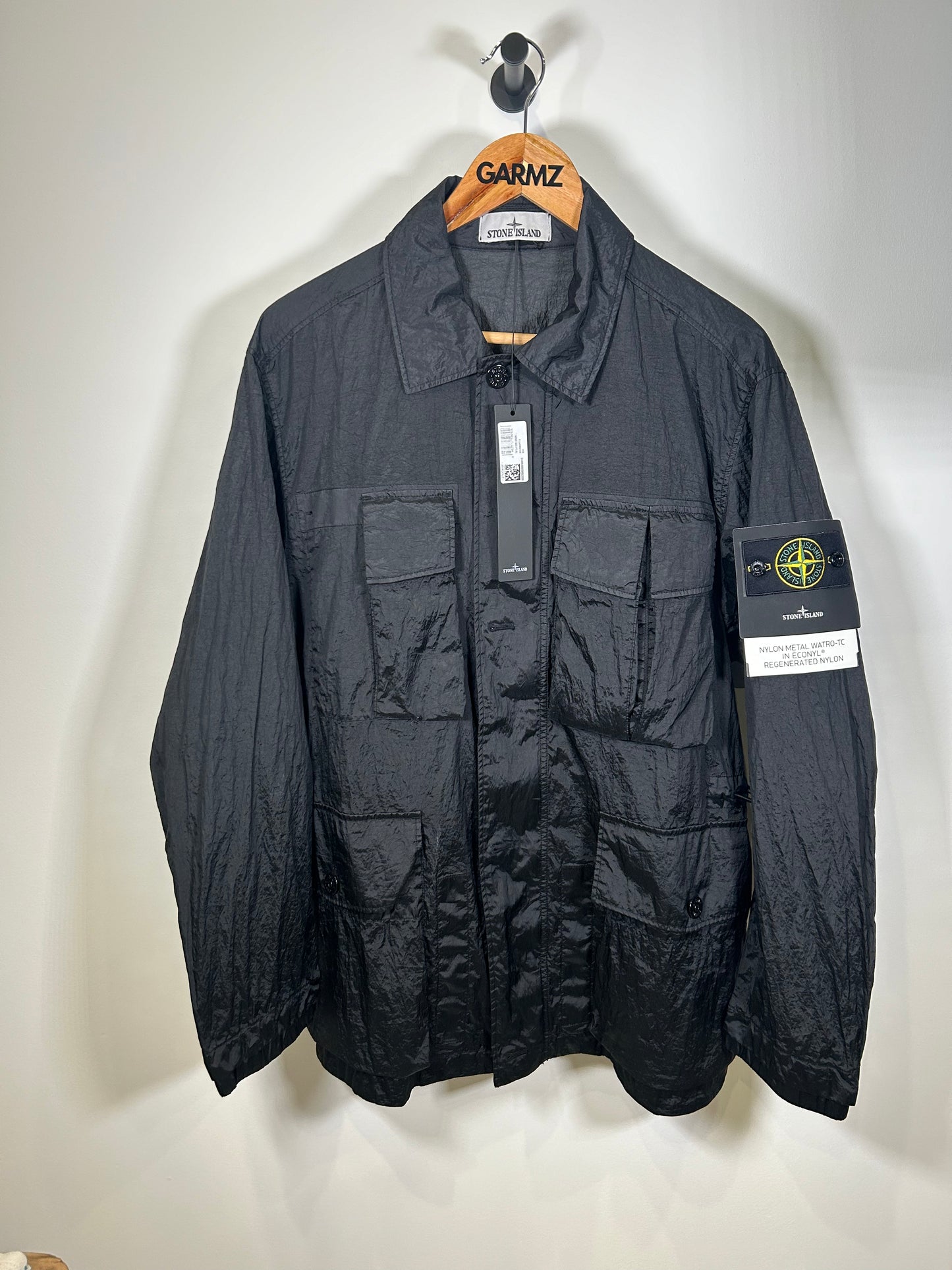 Stone Island Black Nylon Metal Watro-TC Field Jacket - Large