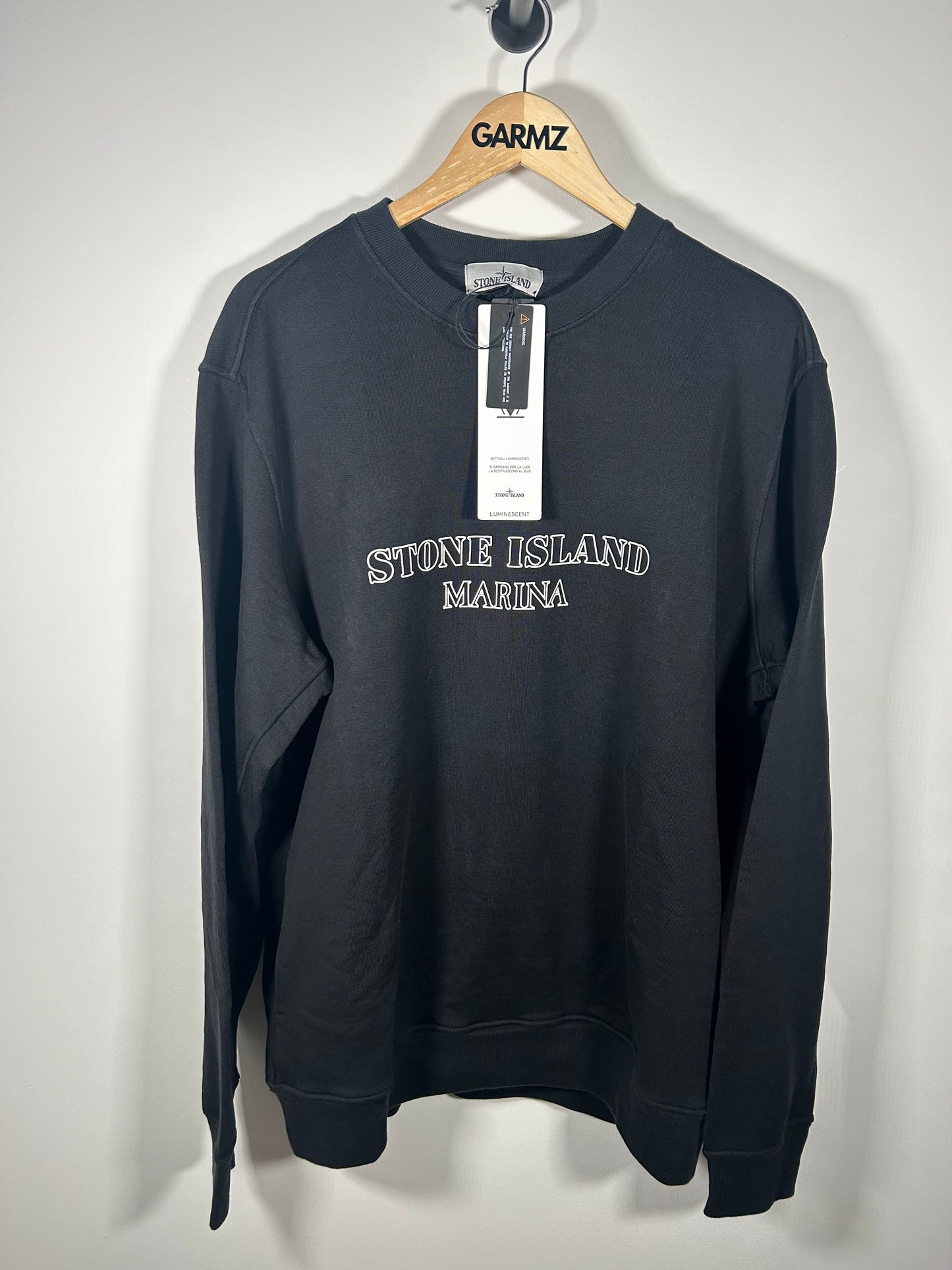 Stone Island Marina Garment Dyed Mercerised Crew Sweat - XXXL