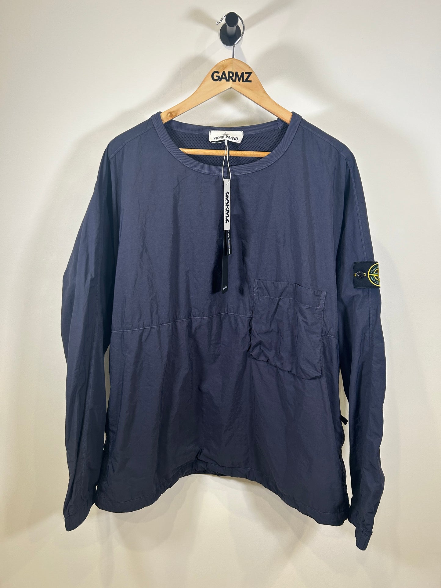 Stone Island Blue Nylon Naslan Light Sweatshirt - XL