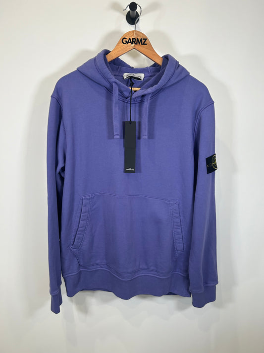 Stone Island Logo Patch Hoodie Purple - XL