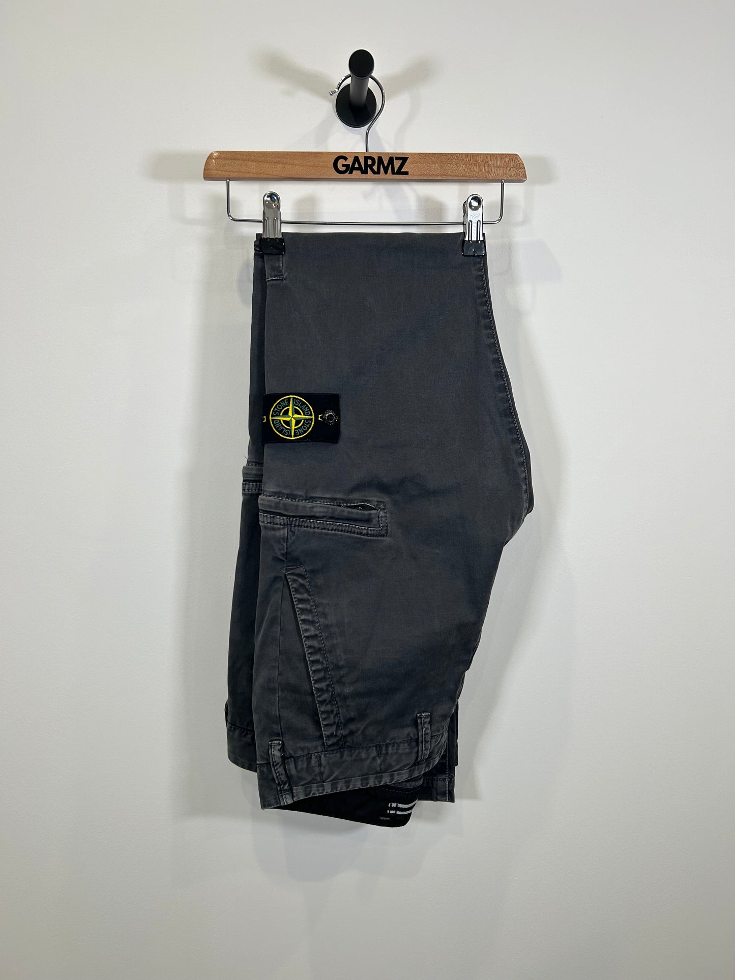 Stone Island 2021 Grey SK Cargo Trousers - 31”