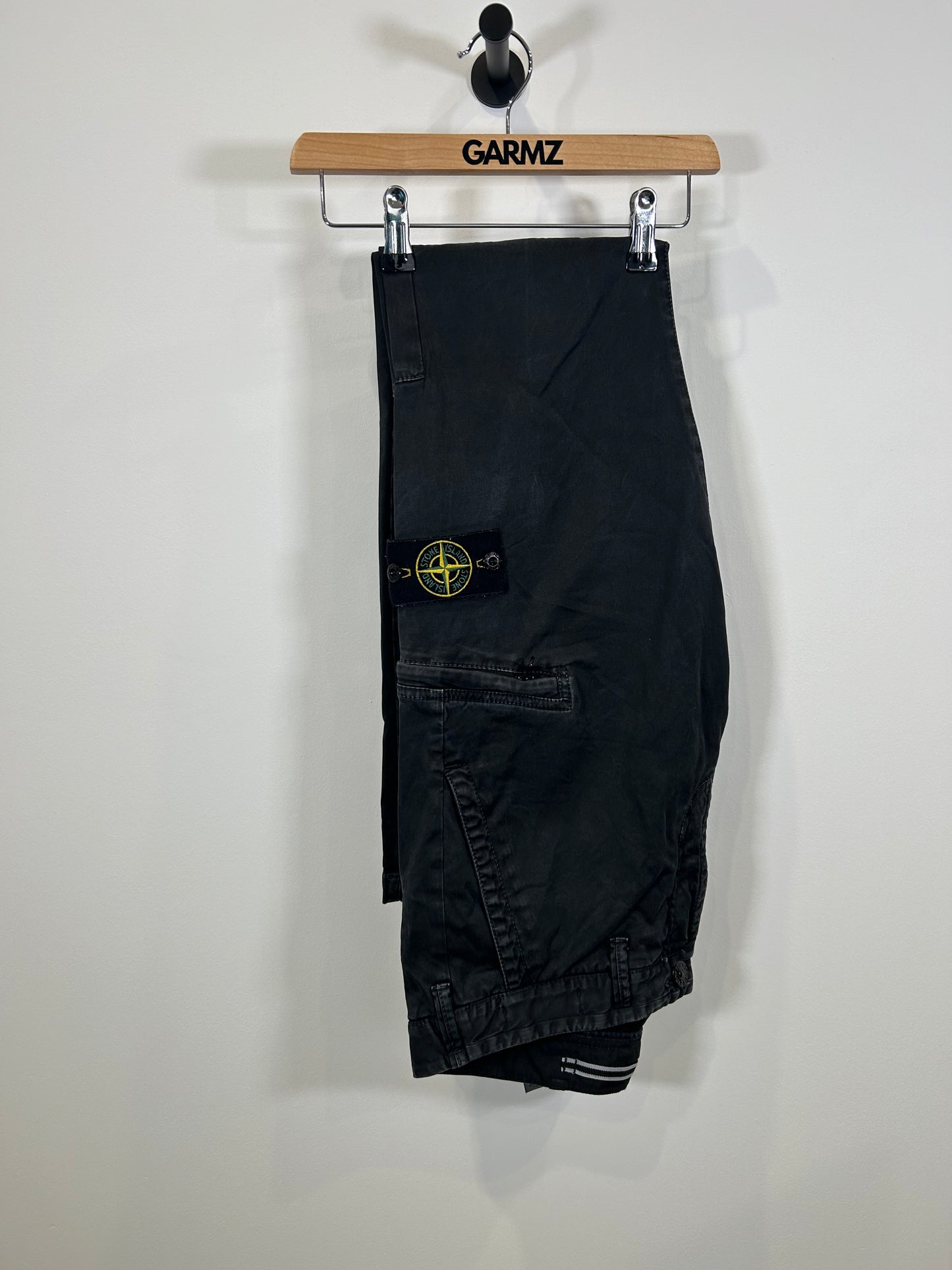 Stone Island 2021 Black SK Cargo Trousers - 31”