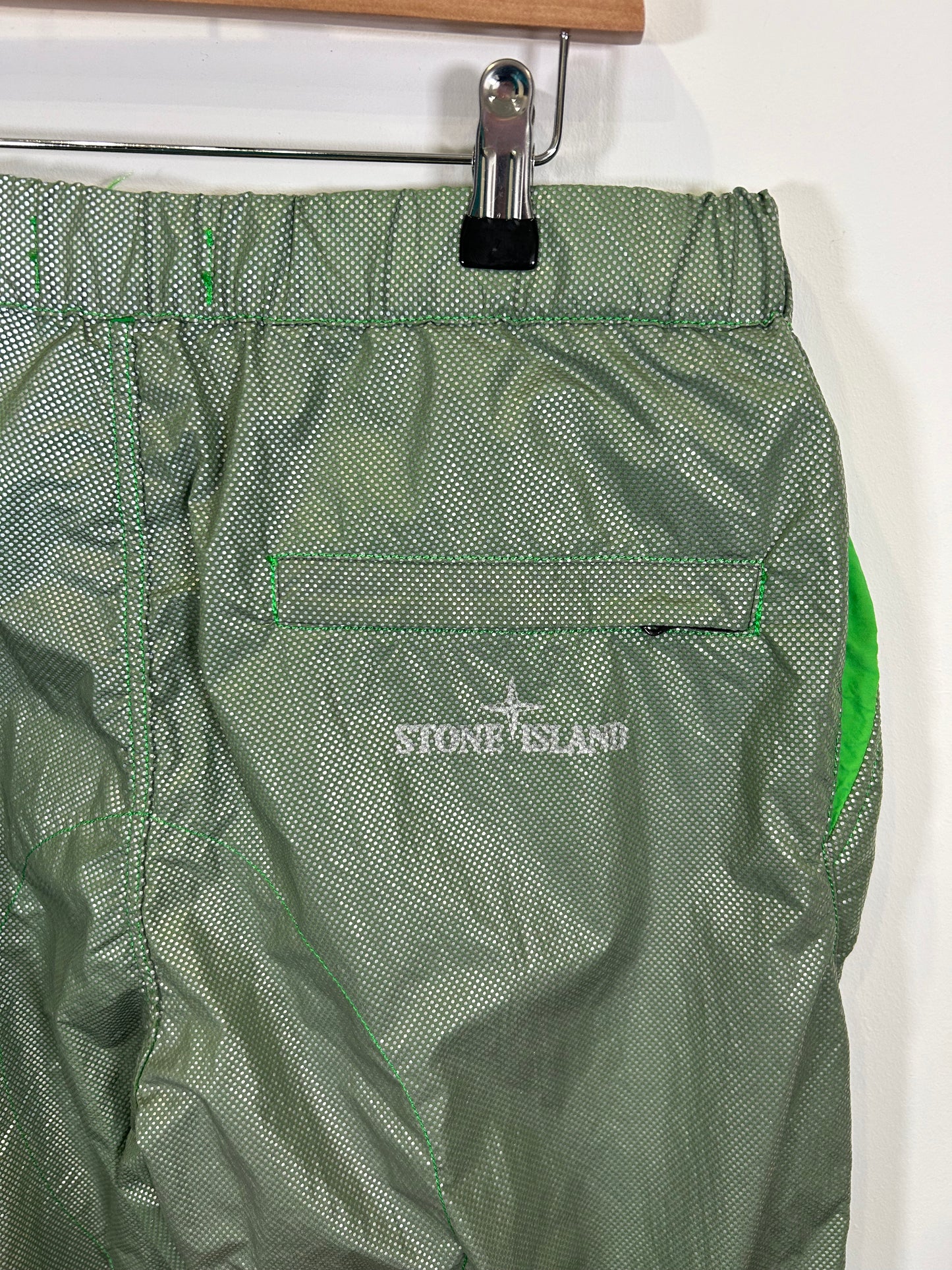 Stone Island Green Pixel Reflective Trousers - 31”