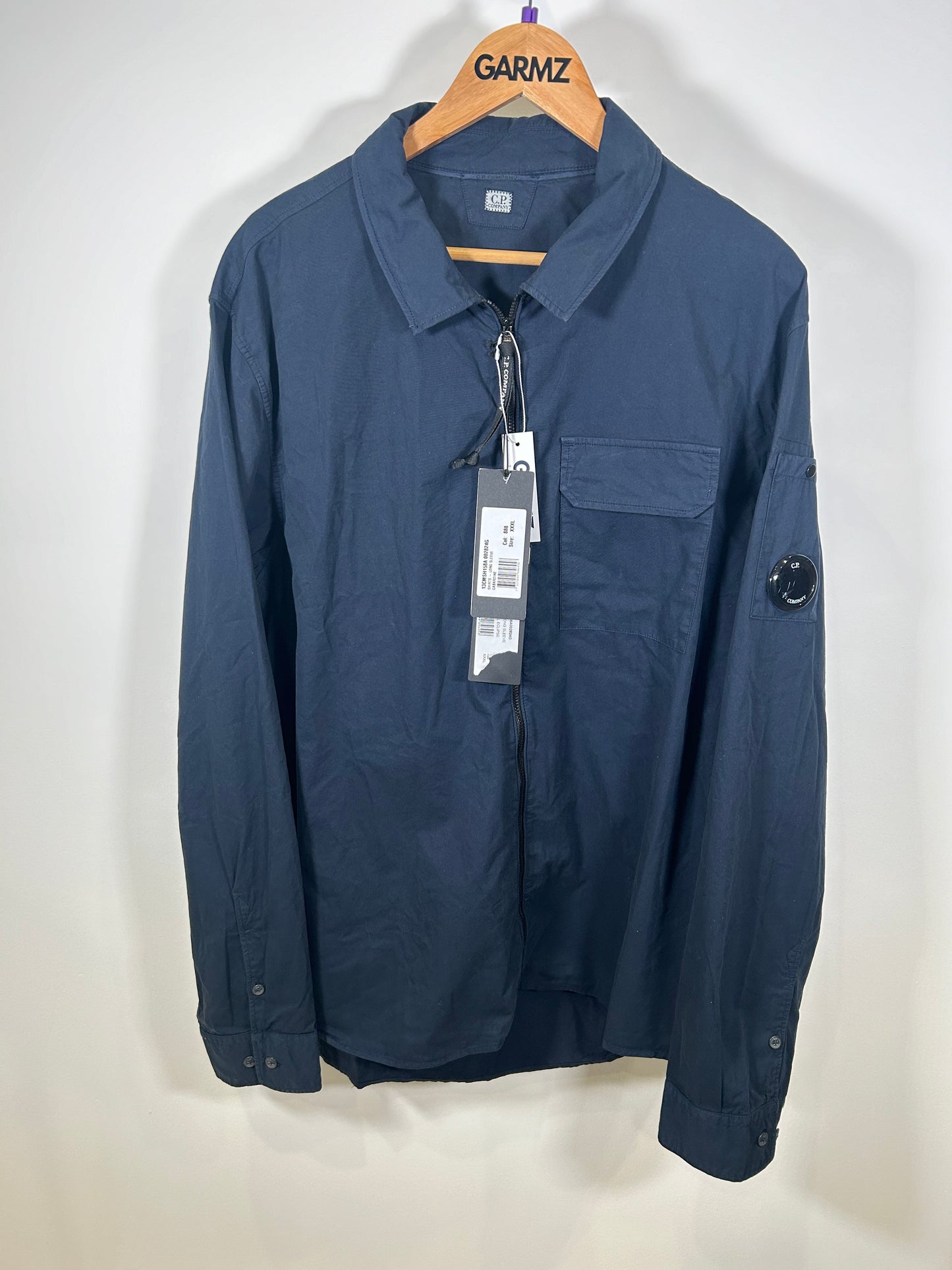 CP Company Navy Zip Overshirt - XXXL